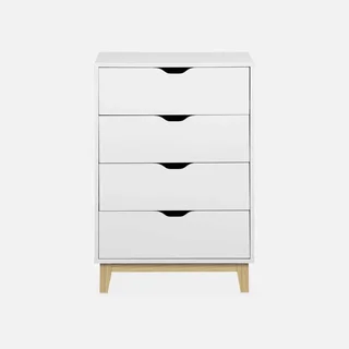 Buffet scandinave 4 tiroirs bois naturel - Collection Floki