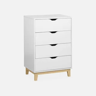 Buffet scandinave 4 tiroirs bois naturel - Collection Floki
