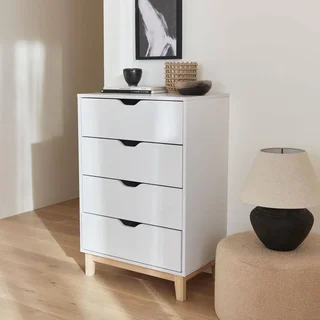 Buffet scandinave 4 tiroirs bois naturel - Collection Floki