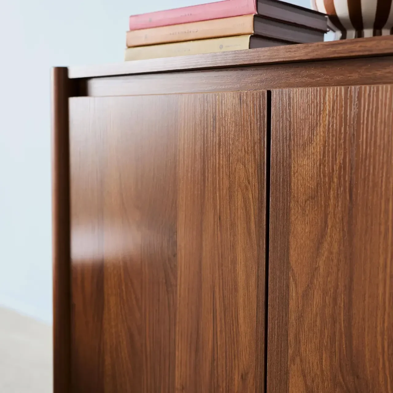 Scandinavian solid wood sideboard 2 doors 80 cm Harmony