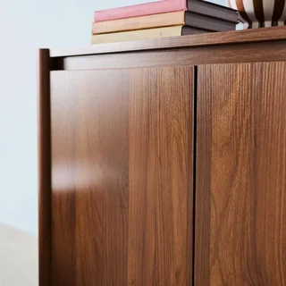 Scandinavian solid wood sideboard 2 doors 80 cm Harmony