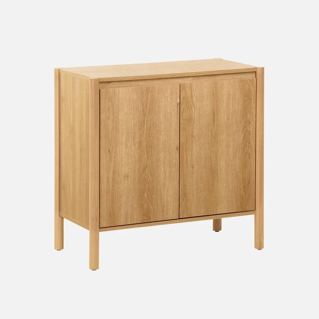 Scandinavian solid wood sideboard 2 doors 80 cm Harmony