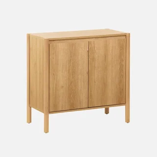 Scandinavian solid wood sideboard 2 doors 80 cm Harmony