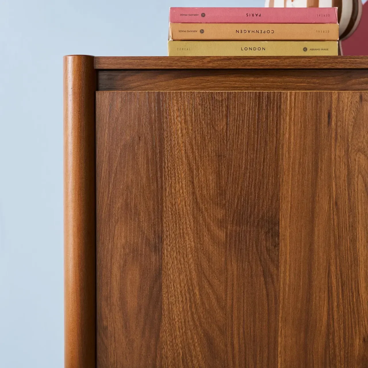 Scandinavian solid wood sideboard 2 doors 80 cm Harmony