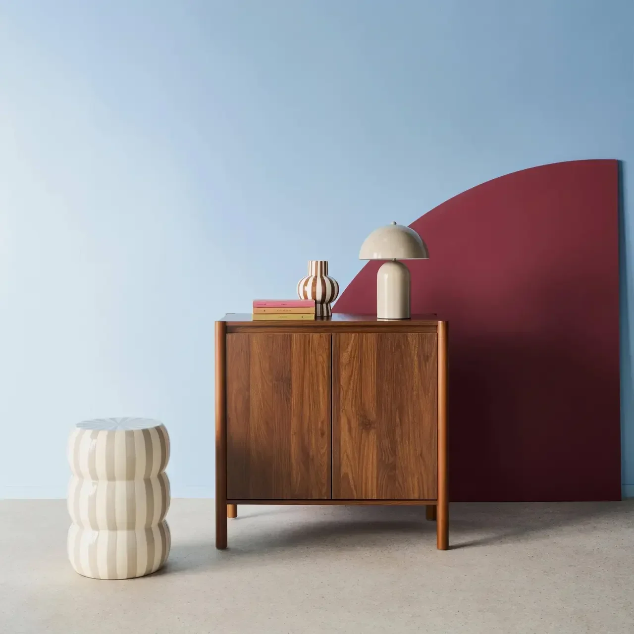 Buffet scandinave bois massif 2 portes 80 cm Harmony