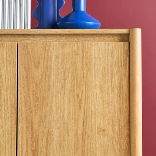 Scandinavian solid wood sideboard 2 doors 80 cm Harmony
