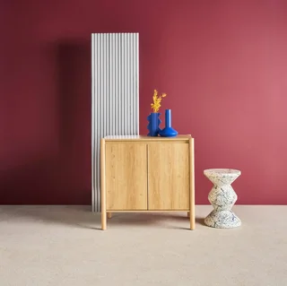 Scandinavian solid wood sideboard 2 doors 80 cm Harmony