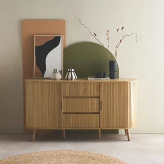Skandinavisches Holz Sideboard 150 cm 2 Schiebetüren Legacy