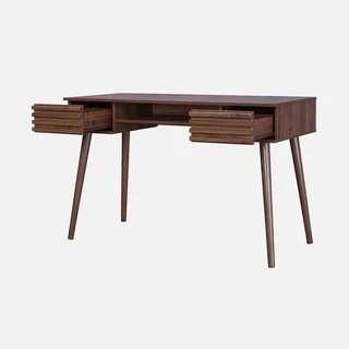 Bureau 2 tiroirs Madère finition bois style scandinave 120cm