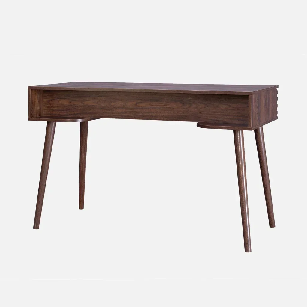 Bureau 2 tiroirs Madère finition bois style scandinave 120cm