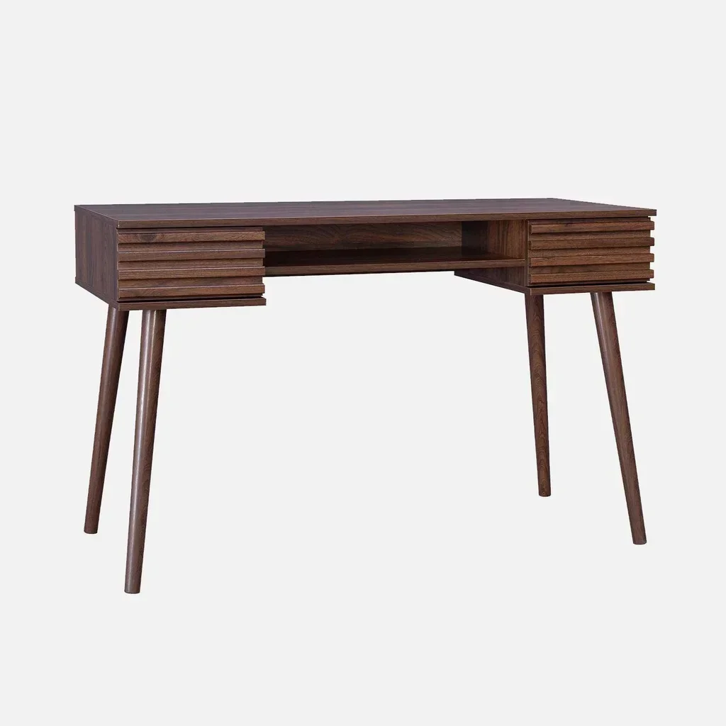 Bureau 2 tiroirs Madère finition bois style scandinave 120cm