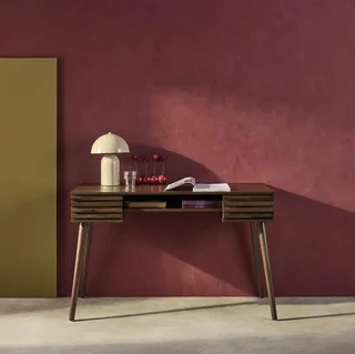Bureau 2 tiroirs Madère finition bois style scandinave 120cm