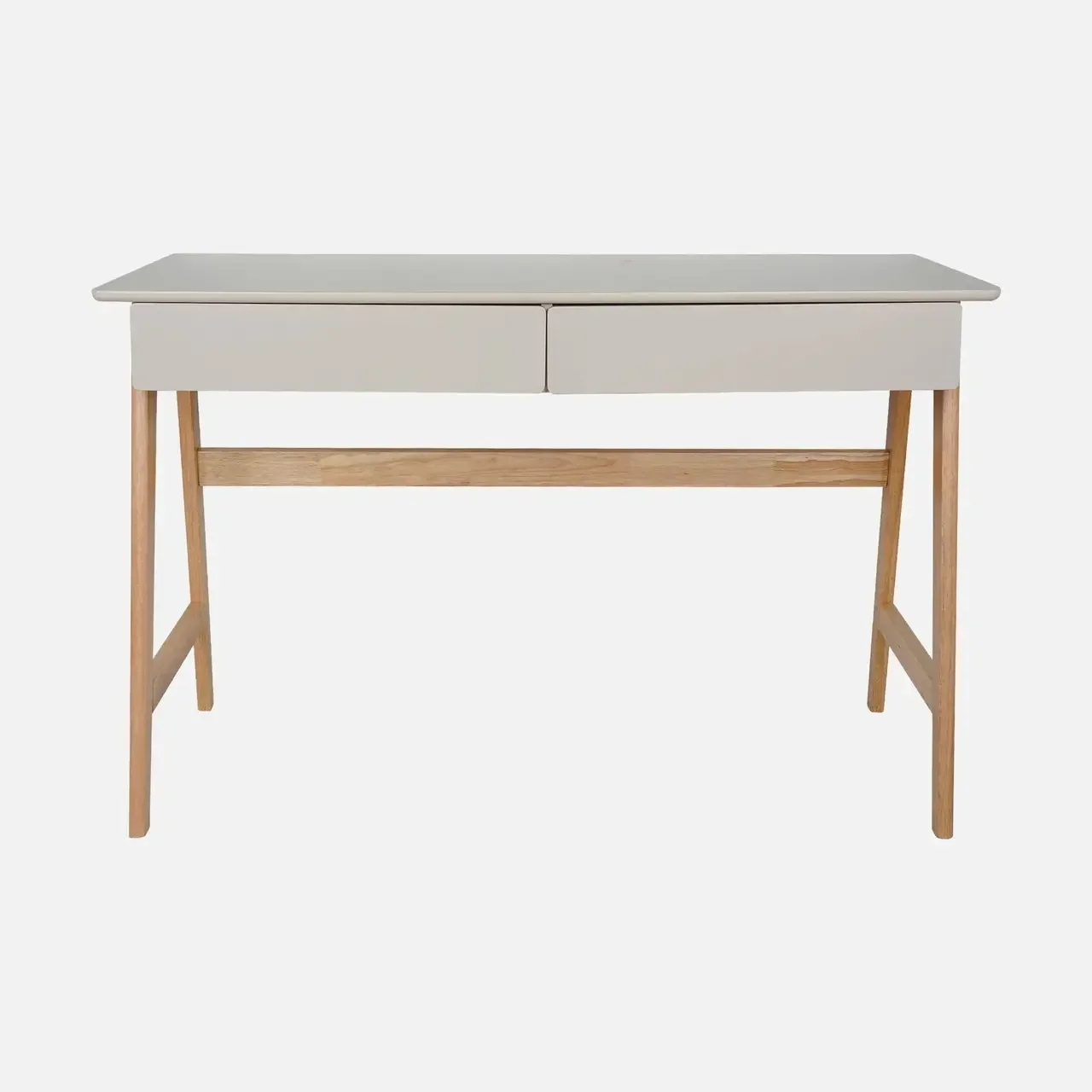 Bureau scandinave 2 tiroirs bois hévéa design moderne Tommy
