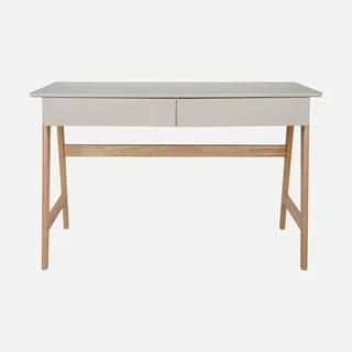 Bureau scandinave 2 tiroirs bois hévéa design moderne Tommy