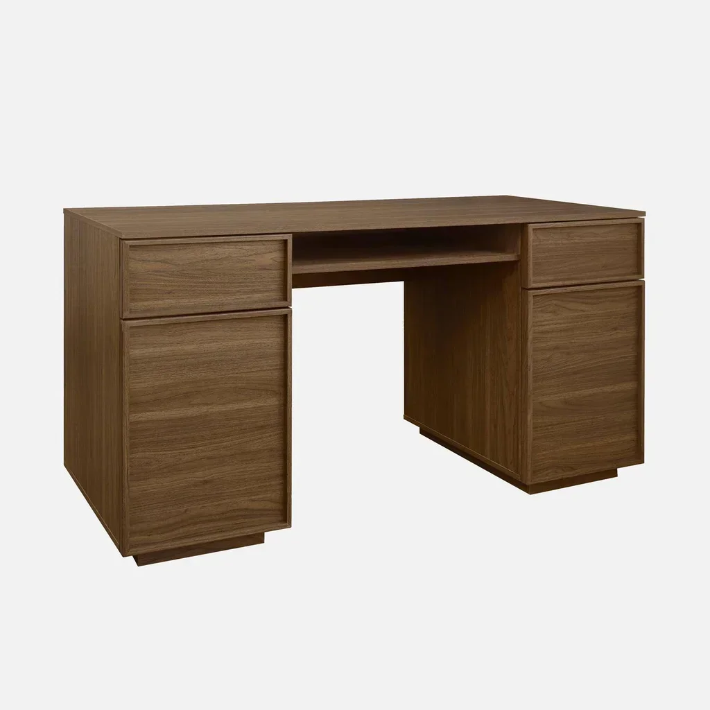 Bureau design bois 140 cm avec rangements - Collection Kuba