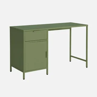 Bureau enfant métal 1 tiroir avec armoire rangement chambre