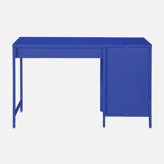 Bureau enfant métal 1 tiroir finition laminée avec rangement intégré