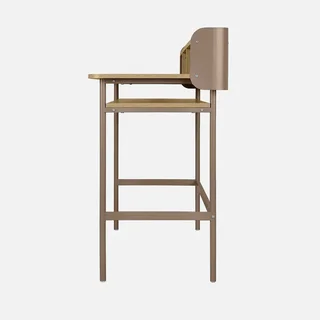Bureau industriel 3 compartiments métal et bois Molto