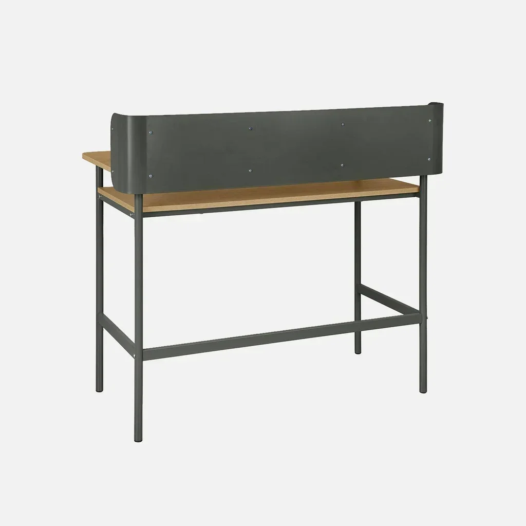 Bureau industriel Molto 3 compartiments bois et métal design contemporain