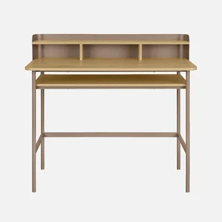 Bureau industriel 3 compartiments métal et bois Molto