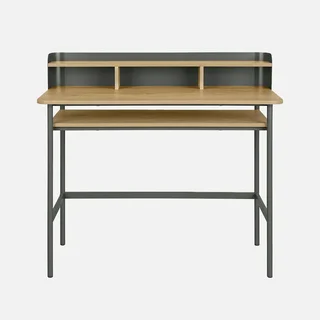 Bureau industriel Molto 3 compartiments bois et métal design contemporain