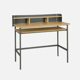 Bureau industriel Molto 3 compartiments bois et métal design contemporain