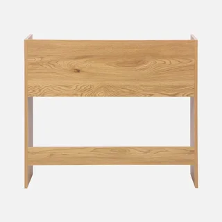 Bureau vintage en bois Jules avec double rangement - style minimaliste