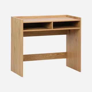 Bureau vintage en bois Jules avec double rangement - style minimaliste