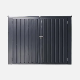 Capa para contentores dupla em aço galvanizado 1,75m² com teto abertura e fixação no solo