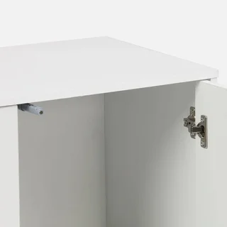 Caisson rangement bois 2 portes 70cm Kompo blanc chêne noyer modulable