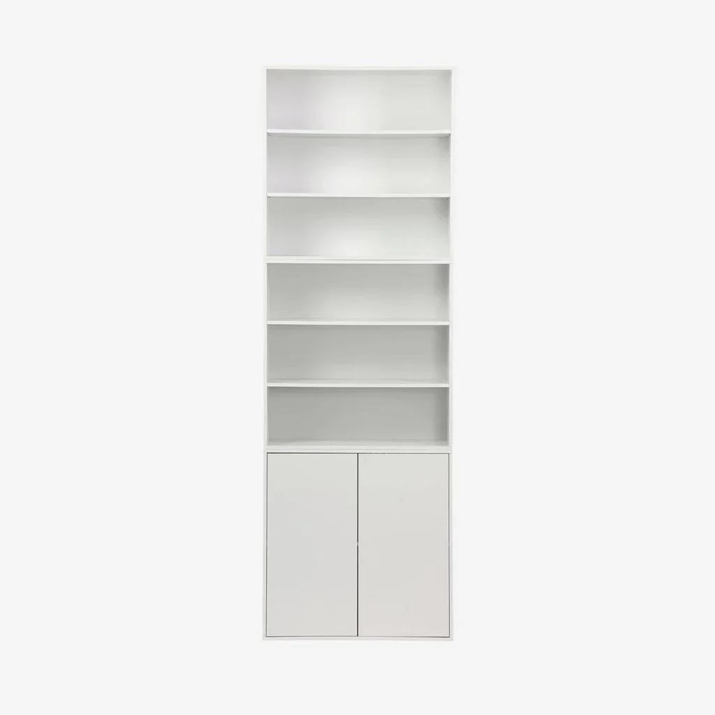 Caisson rangement bois 2 portes 70cm Kompo blanc chêne noyer modulable