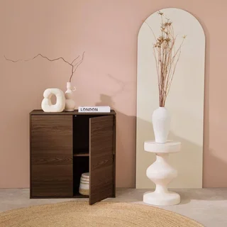 Caisson rangement bois 2 portes 70cm Kompo chêne blanc noyer