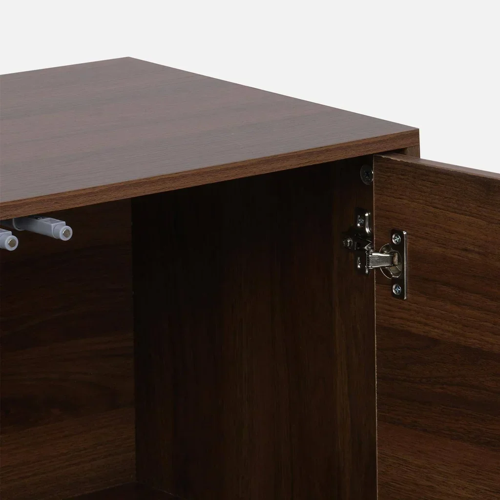 Caisson rangement bois 2 portes 70cm Kompo chêne blanc noyer