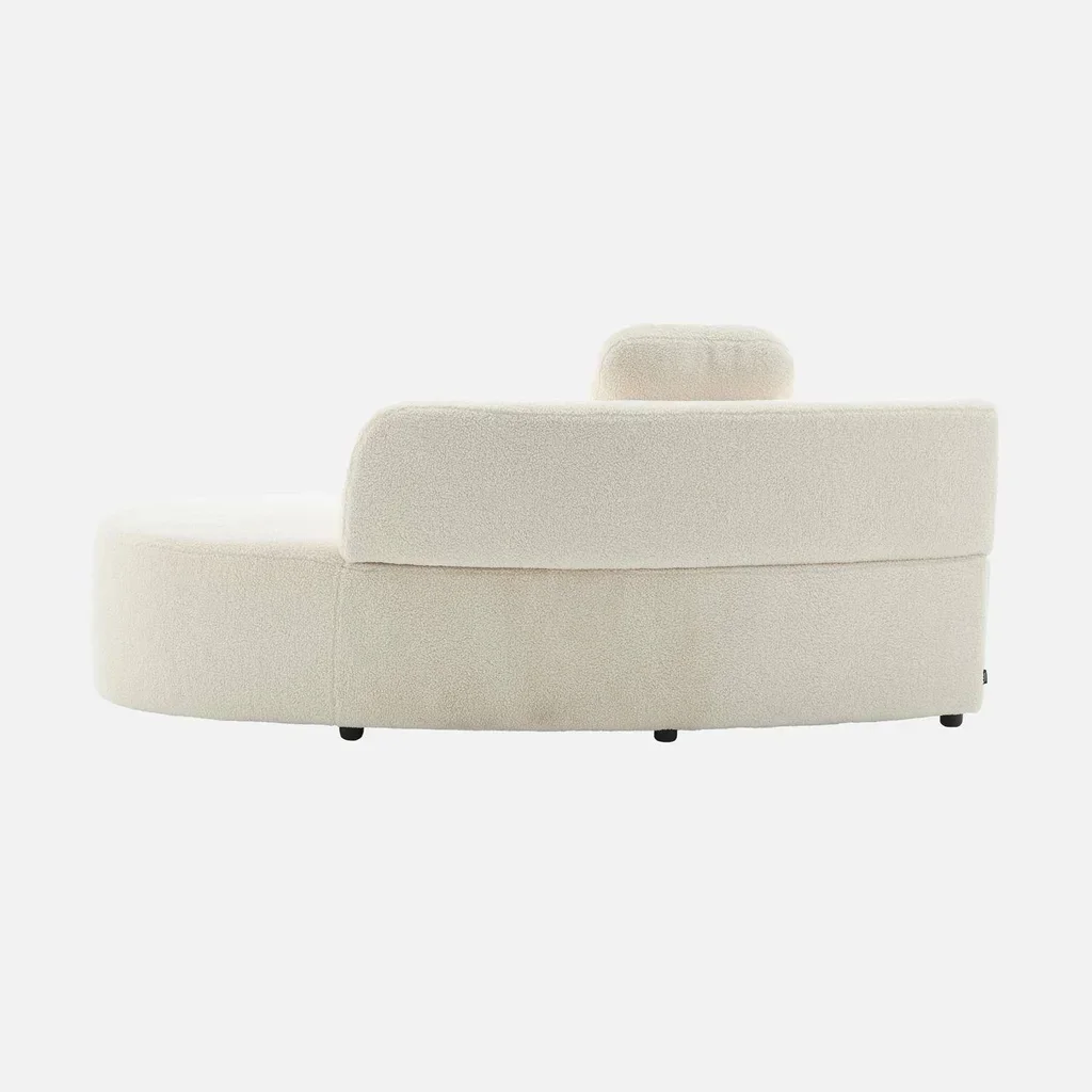 Organic boucle cream sofa 2-3 seater Scandinavian design