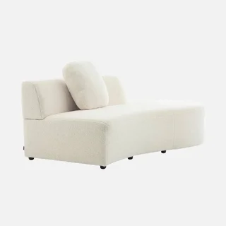 Organic boucle cream sofa 2-3 seater Scandinavian design