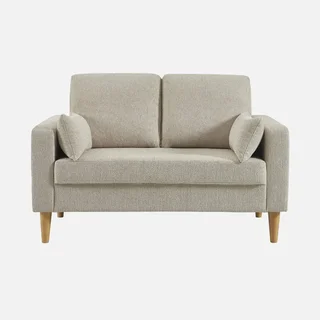 2-Sitzer Bjorn Sofa Massivholz Hevea Chenille Stoff Skandinavisch Komfort