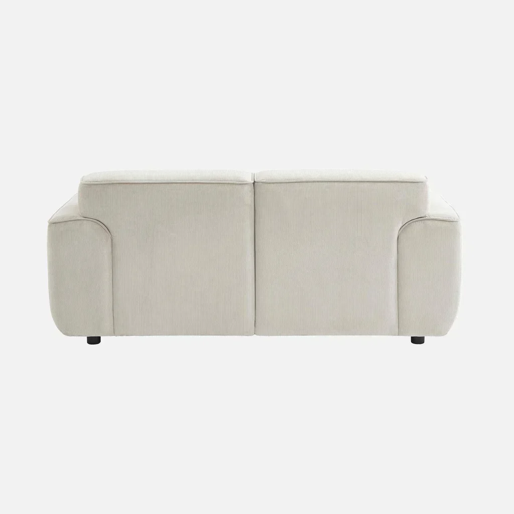 Canapé 2 places velours côtelé gris anthracite Wallas design contemporain