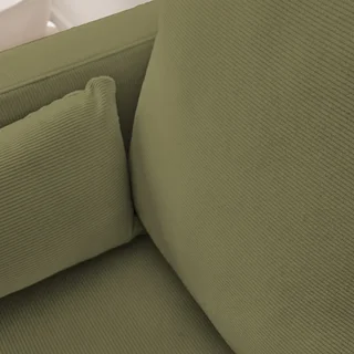 2-Sitzer Sofa Beige Cord Samt Schwarze Metallfüße Bjorn