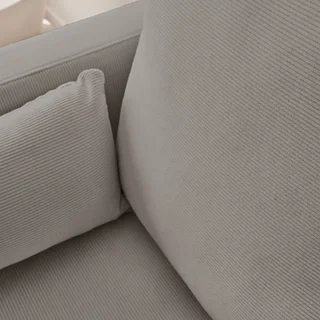 2-Sitzer Bjorn Sofa Beige Cord Samt Metallfüße