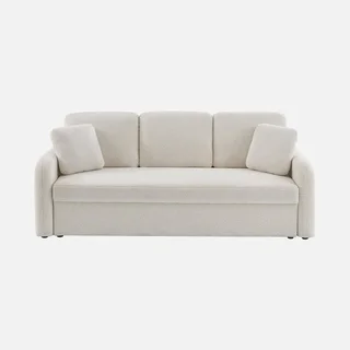 3-Seater Boucle Sofa Milano Rounded Lines Modern Design