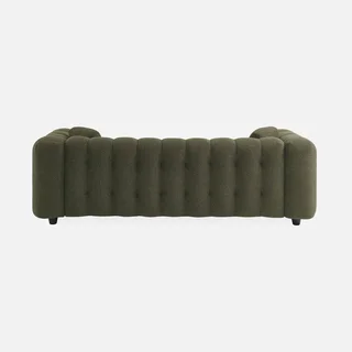Divano 3 posti bouclé tessuto strutturato trapuntato design contemporaneo