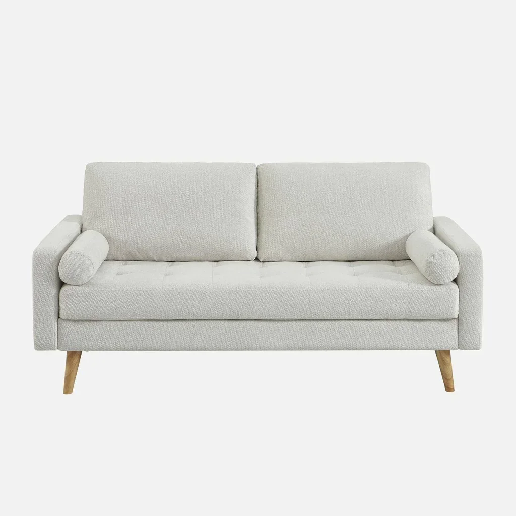 3-Sitzer Ivar Chesterfield Chenille Khaki Skandinavischer Stil Sofa