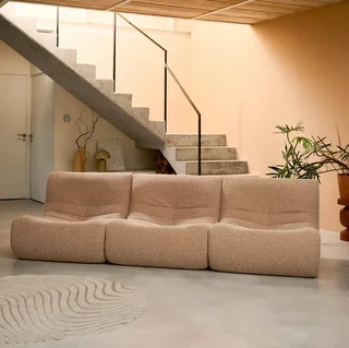 Sofá 3 lugares tecido alpaca macio poltrona relax sala de estar