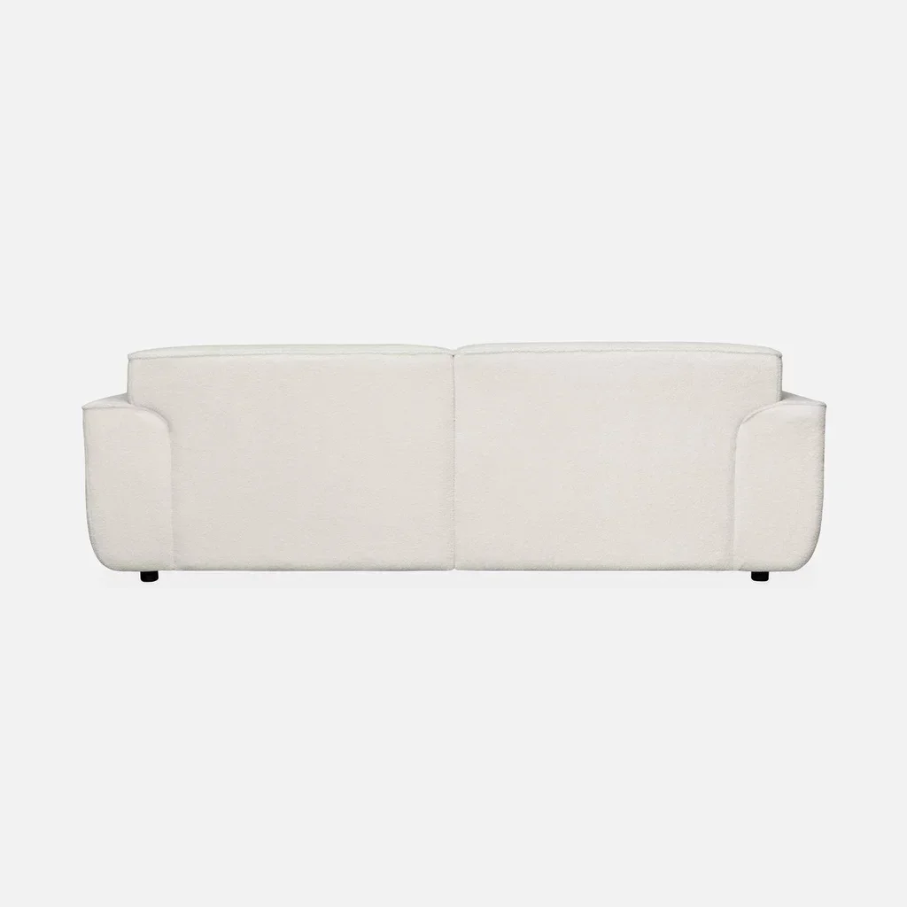 3-seater boucle fabric cream minimalist design Wallas sofa