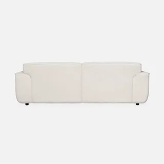 Divano 3 posti tessuto bouclé crema design minimalista Wallas