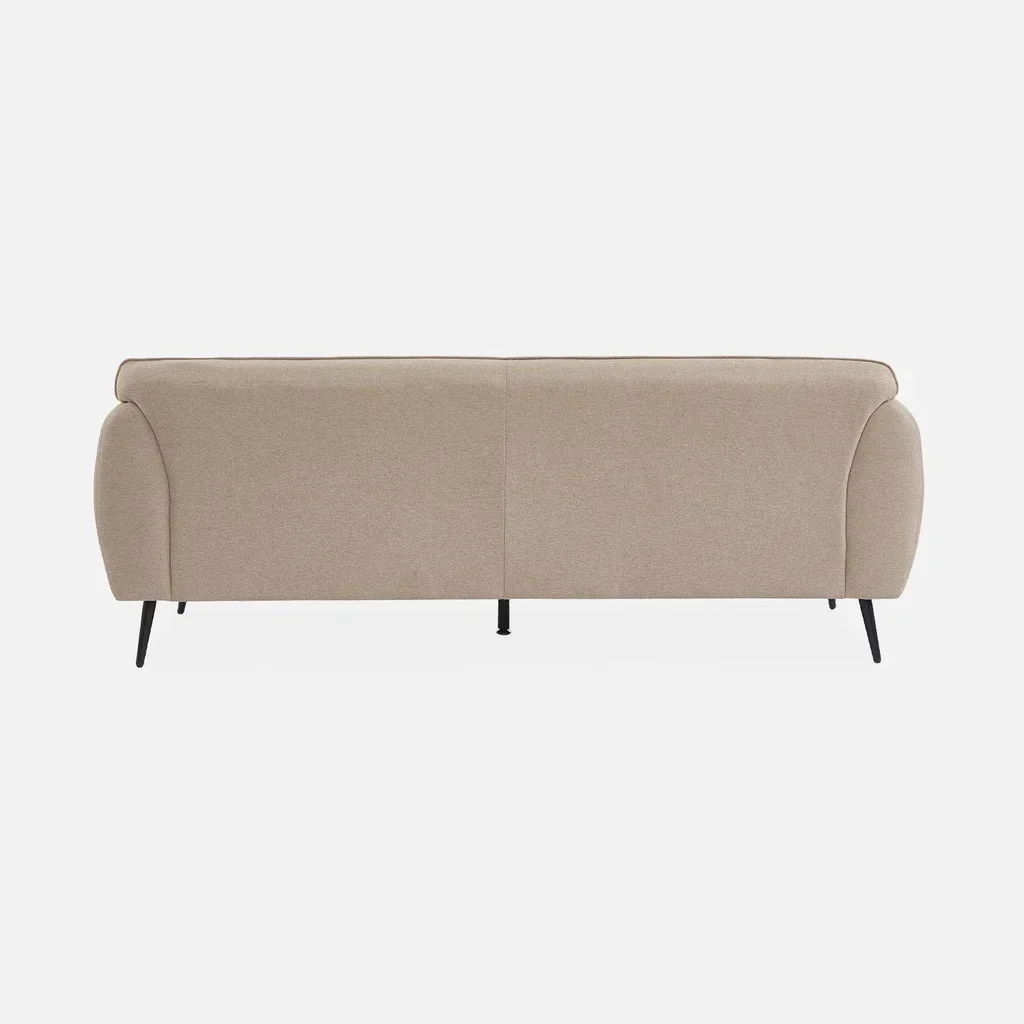 Beiges 3-Sitzer Sofa Stoff Metallfüße zeitgemäßes Design