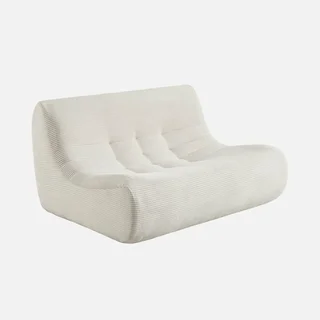 Modulares 5-Sitzer Ecksofa Sokol aus Cord-Samt mit Hocker