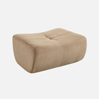 Modulares Cord-Samt Ecksofa 5-Sitzer Sokol mit Fußhocker
