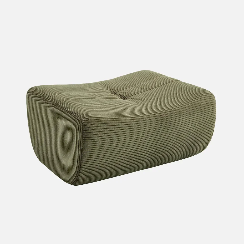 5-Sitzer modulares Ecksofa Cord-Samt mit Hocker Sokol