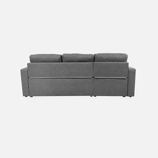 Dark Grey Reversible Corner Sofa Bed 3 Seater with Storage